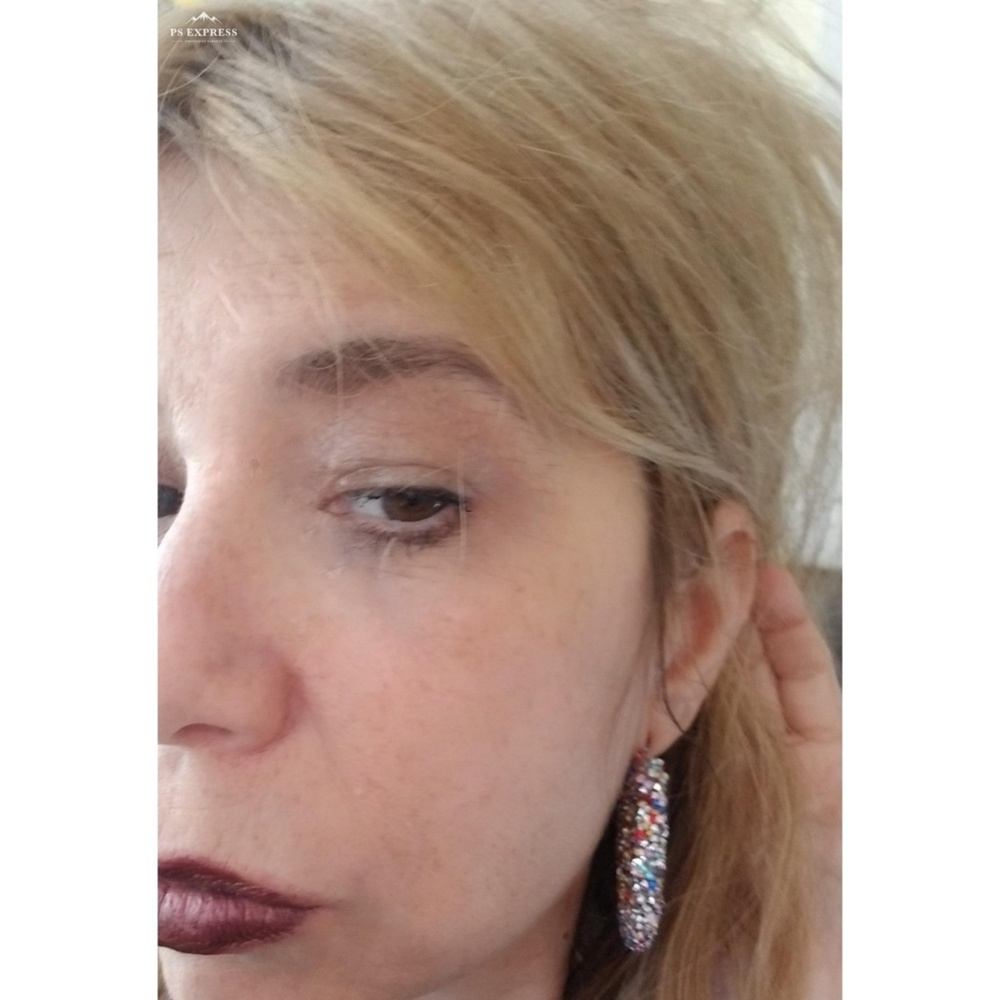 Sequin hoop earrings